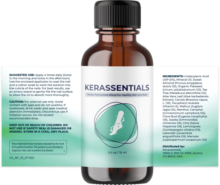 Kerassentials Bottle Details &mdash; Doctor Formulated Nail Oil